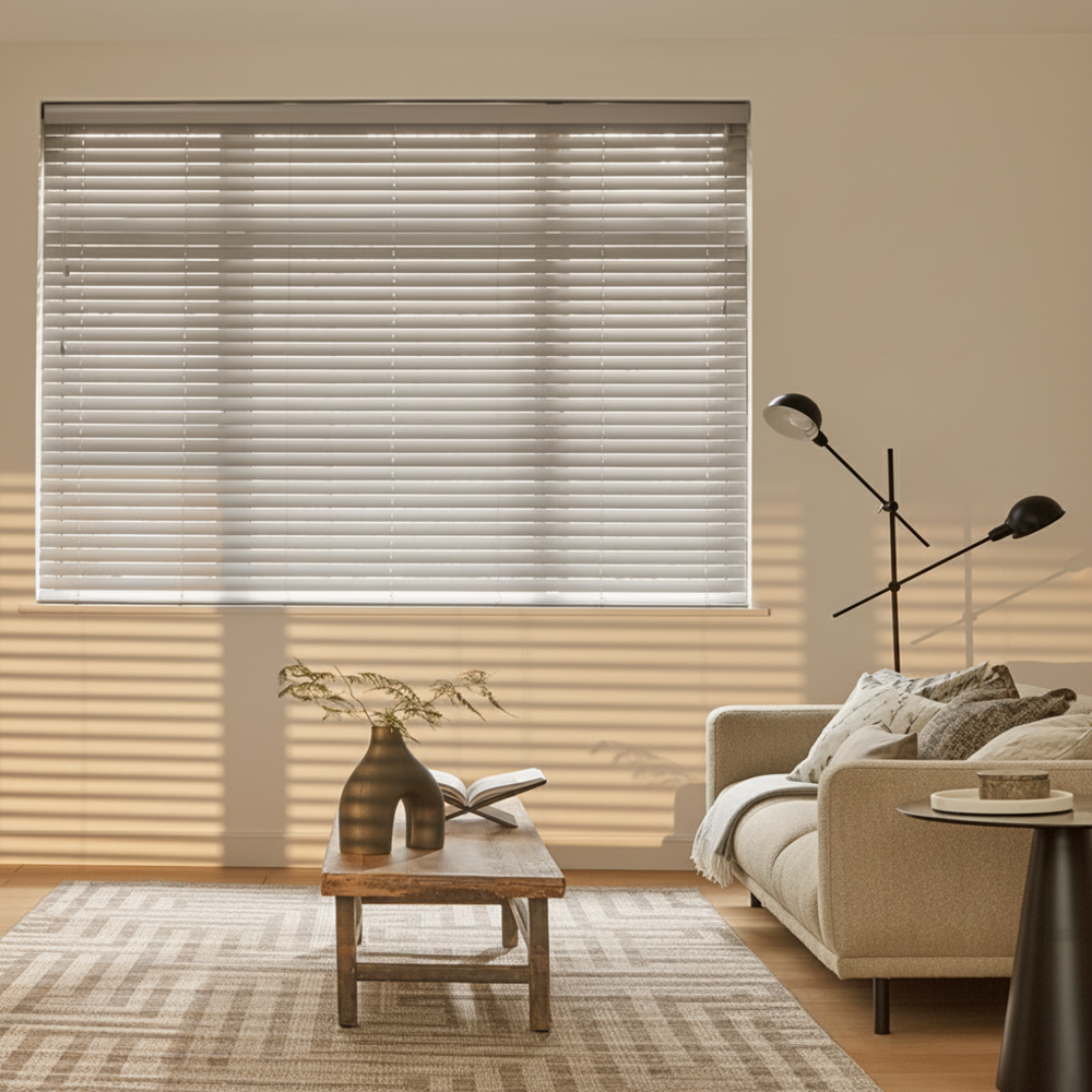 Houten jaloezieën Abachi 50mm